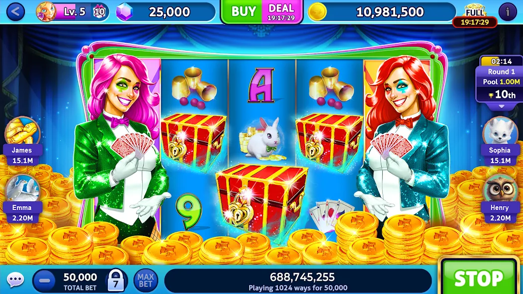 Jackpot Madness Slots Casino (Джекпотджой Слоты)  [МОД Бесконечные деньги] Screenshot 1