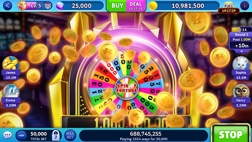 Jackpot Madness Slots Casino (Джекпотджой Слоты)  [МОД Бесконечные деньги] Screenshot 4