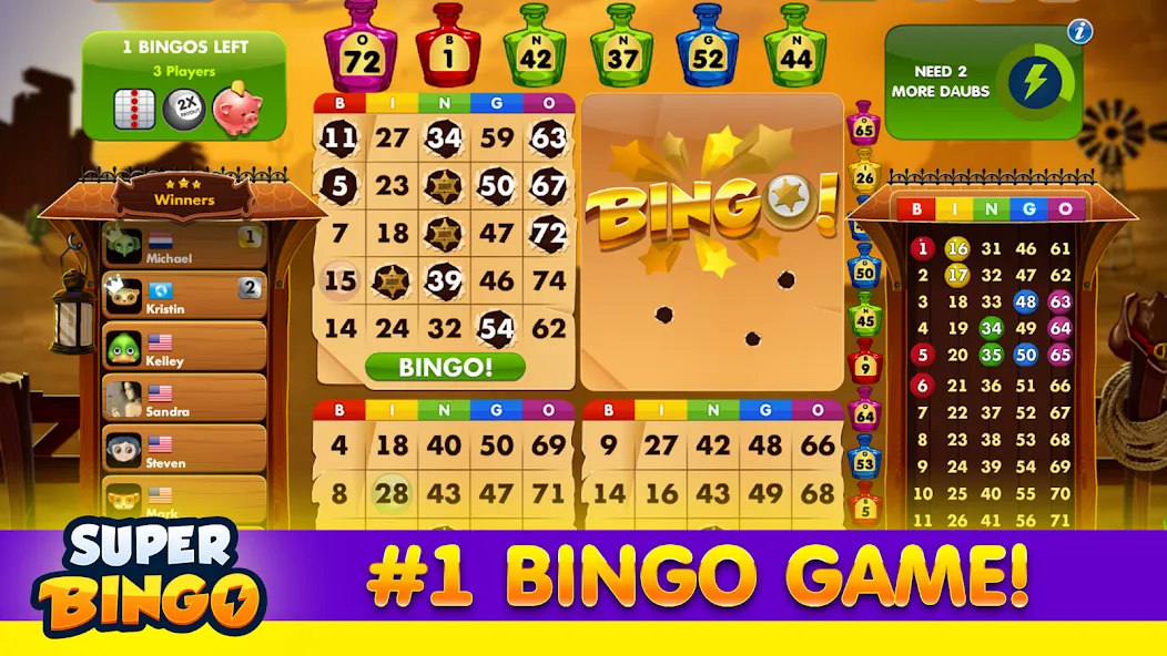 Super Bingo HD - Bingo Games (упер Бинго )  [МОД Меню] Screenshot 4