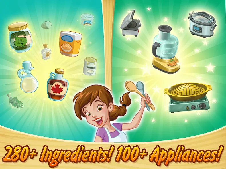 Kitchen Scramble: Cooking Game (Китчен Скрэмбл)  [МОД Все открыто] Screenshot 3