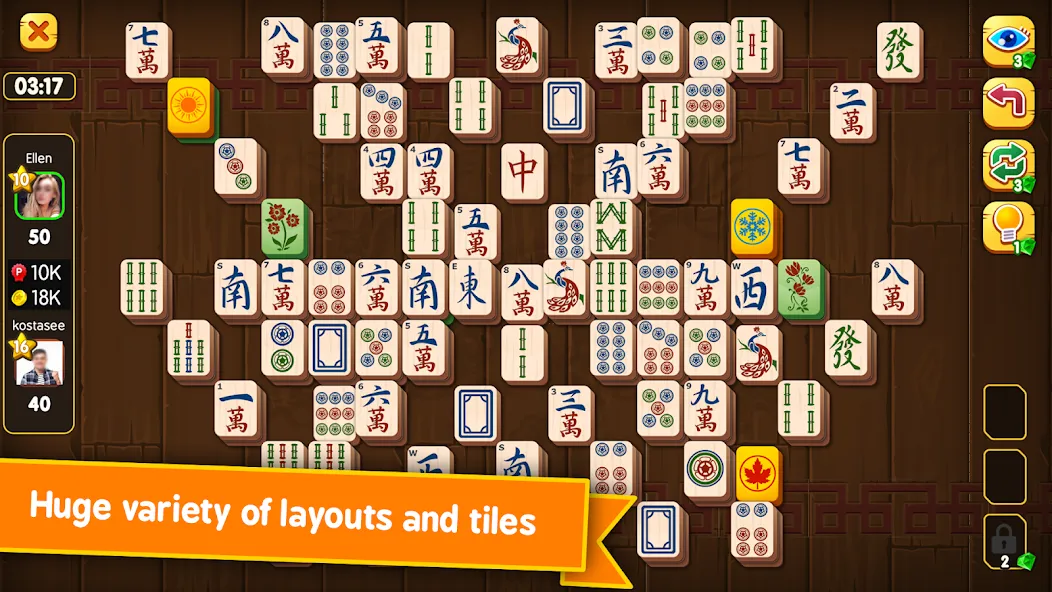 Mahjong Duels (Маджонг Дуэли)  [МОД Mega Pack] Screenshot 1