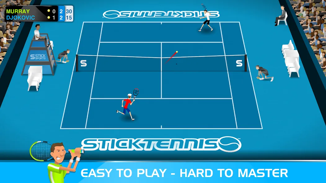 Stick Tennis (Стик Теннис)  [МОД Menu] Screenshot 1