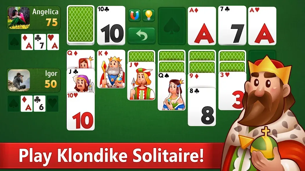 Klondike Solitaire card game  [МОД Mega Pack] Screenshot 1