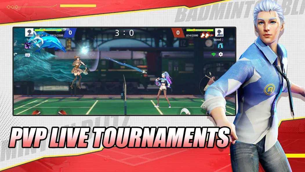 Badminton Blitz - PVP online (Бэдминтон Блиц)  [МОД Много монет] Screenshot 4