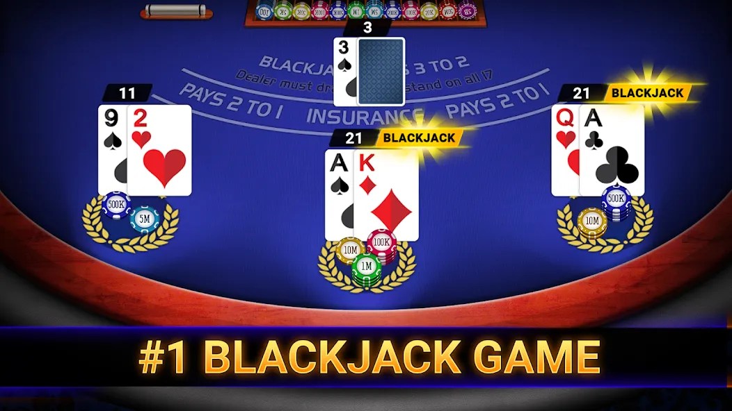 Blackjack 21: online casino (Блэкджек 21)  [МОД Mega Pack] Screenshot 1