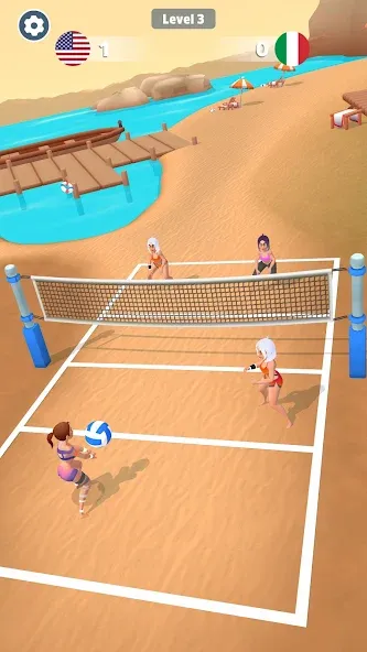 Beach Volleyball Game (Бичволлейбол игра)  [МОД Много монет] Screenshot 2