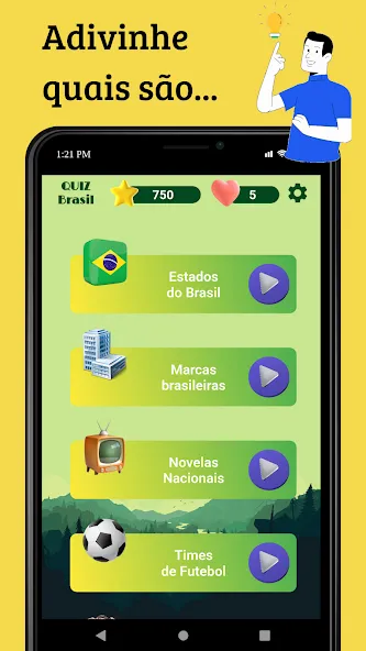 Quiz Brasil (Квиз Бразилия)  [МОД Много денег] Screenshot 2