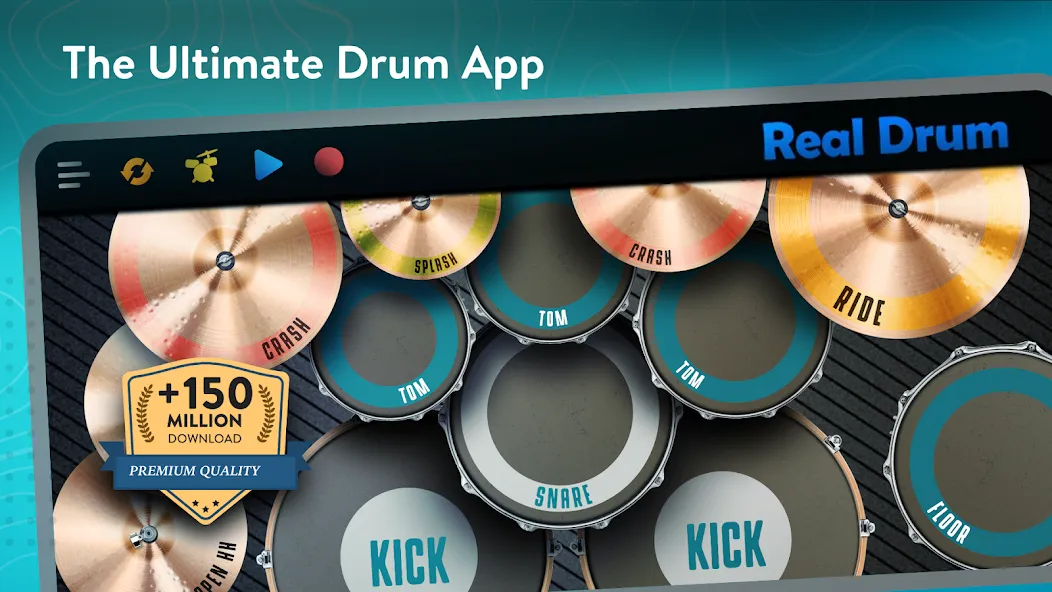 Real Drum: electronic drums (Риал драм)  [МОД Unlimited Money] Screenshot 1