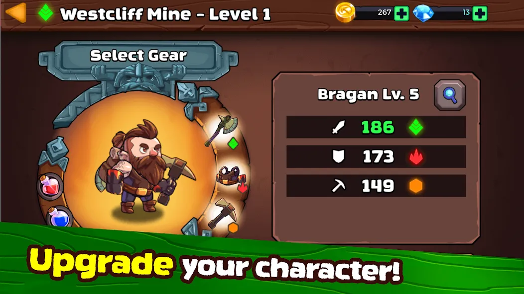 Mine Quest 2: RPG Mining Game (Мине Квест 2)  [МОД Меню] Screenshot 3