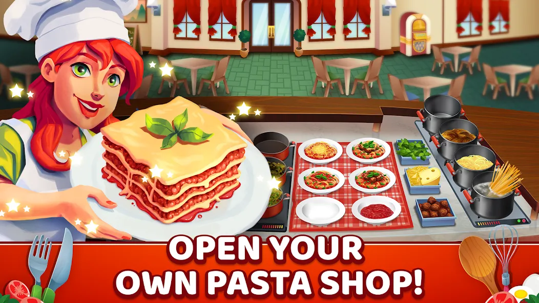 My Pasta Shop: Cooking Game (Мой Паста Шоп)  [МОД Бесконечные деньги] Screenshot 1