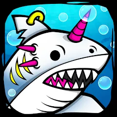 Взломанная Shark Evolution: Idle Game (Шарк Эволюшн)  [МОД Unlimited Money] - последняя версия apk на Андроид