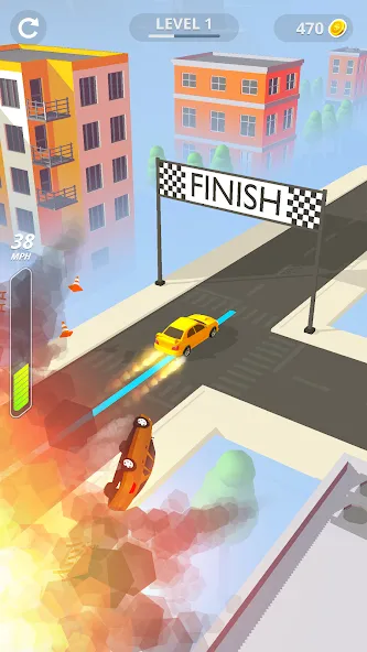 Line Race: Police Pursuit (Лайн Рейс)  [МОД Бесконечные монеты] Screenshot 4