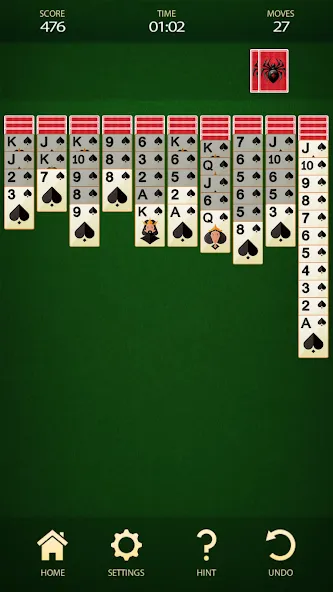 Spider Solitaire: Card Game (Спайдер Солитер)  [МОД Unlimited Money] Screenshot 5