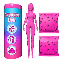 Скачать взлом Color Reveal Suprise Doll Game (Цветной сюрпризный кукольный игровой набор)  [МОД Бесконечные монеты] - стабильная версия apk на Андроид