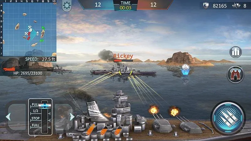 Warship Attack 3D  [МОД Menu] Screenshot 1