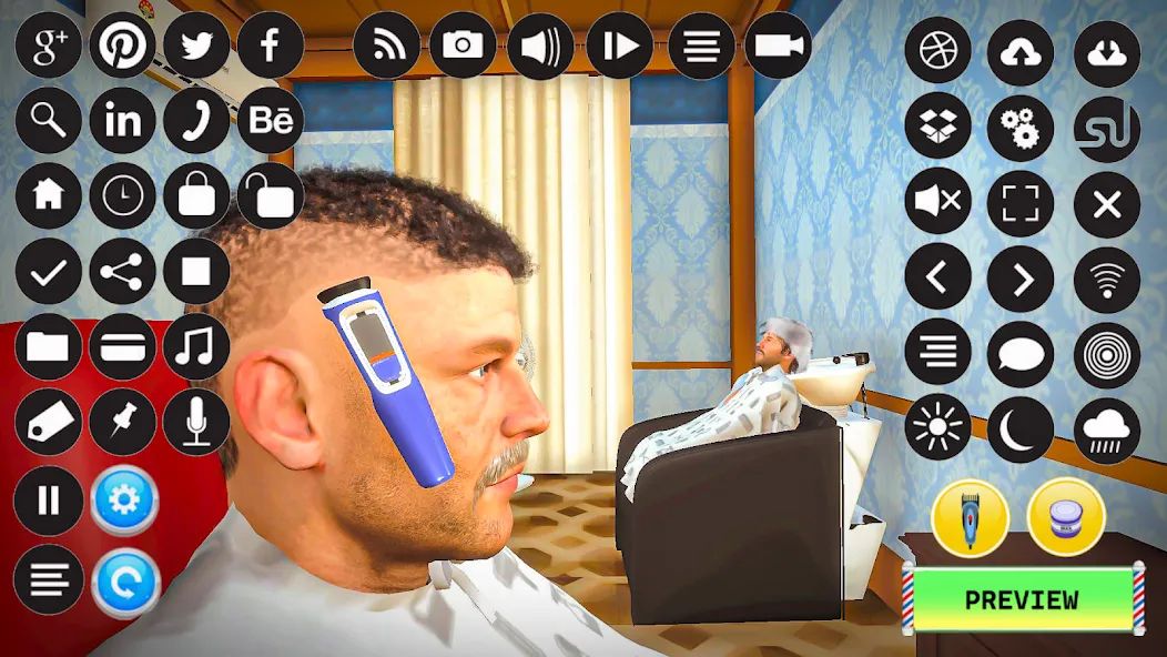 Barber Shop Hair Cut Sim Games (Барбершоп игры на подстригание волос)  [МОД Бесконечные деньги] Screenshot 2