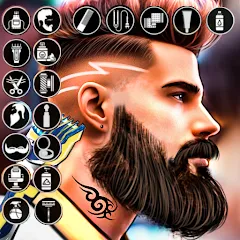 Скачать взломанную Barber Shop Hair Cut Sim Games (Барбершоп игры на подстригание волос)  [МОД Бесконечные деньги] - последняя версия apk на Андроид