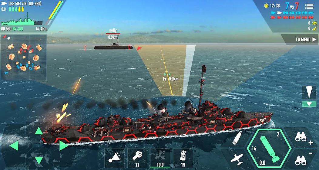 Battle of Warships: Online (Баттл оф Уоршипс)  [МОД Много денег] Screenshot 2