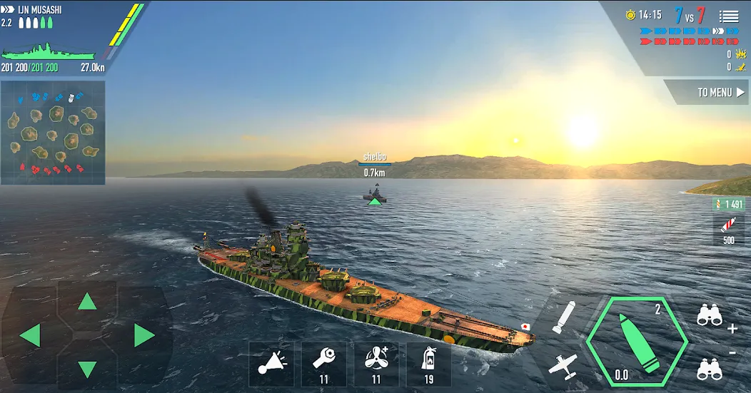 Battle of Warships: Online (Баттл оф Уоршипс)  [МОД Много денег] Screenshot 3