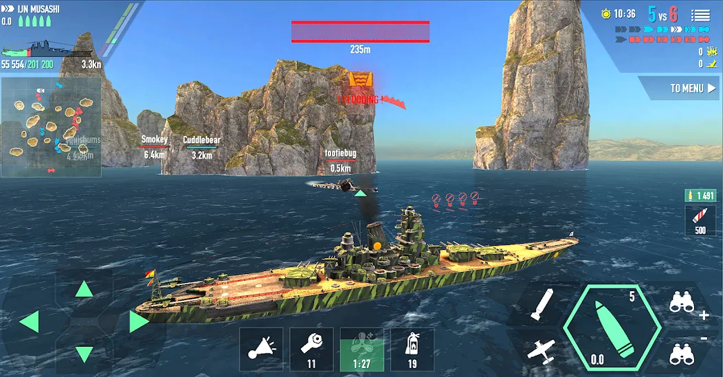 Battle of Warships: Online (Баттл оф Уоршипс)  [МОД Много денег] Screenshot 4