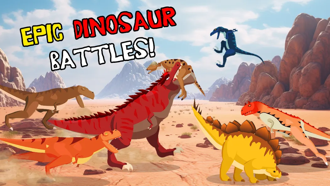 T-Rex Fights Dinosaurs  [МОД Много денег] Screenshot 1