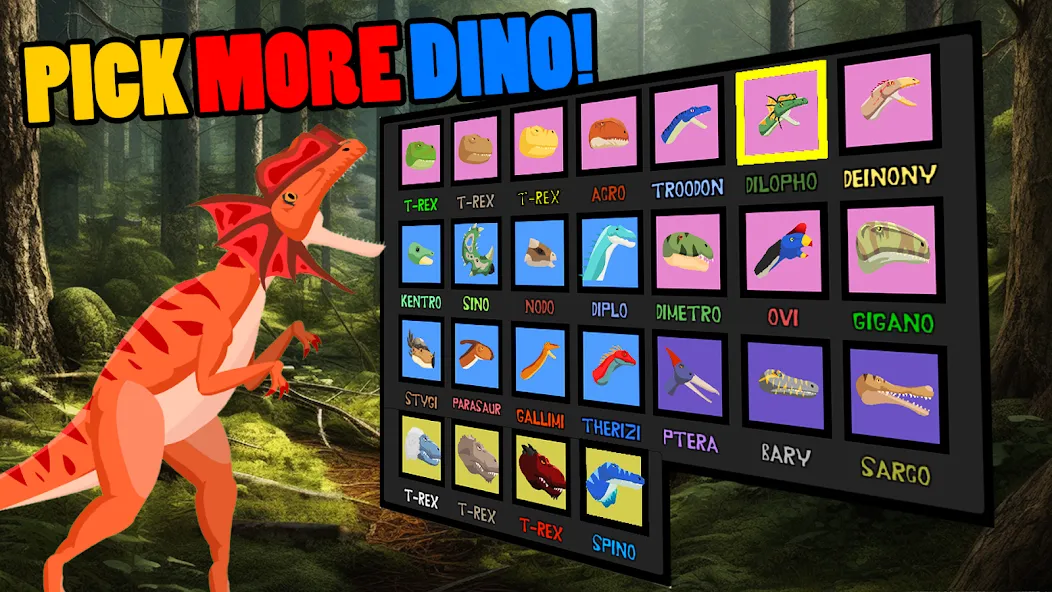 T-Rex Fights More Dinosaurs  [МОД Unlimited Money] Screenshot 2