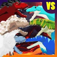 Взломанная T-Rex Fights More Dinosaurs  [МОД Unlimited Money] - стабильная версия apk на Андроид