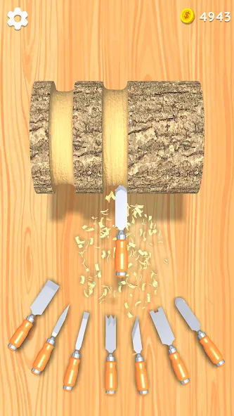 Wood Turning 3D - Carving Game  [МОД Много монет] Screenshot 1