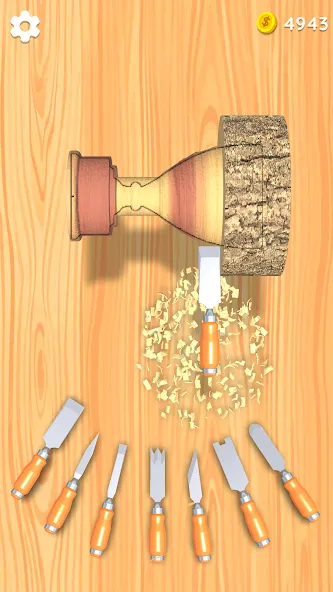 Wood Turning 3D - Carving Game  [МОД Много монет] Screenshot 2