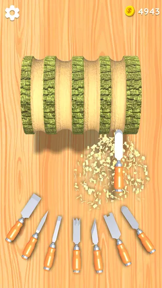 Wood Turning 3D - Carving Game  [МОД Много монет] Screenshot 3