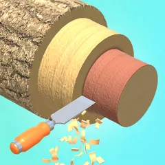 Скачать взломанную Wood Turning 3D - Carving Game  [МОД Много монет] - стабильная версия apk на Андроид