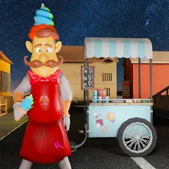 Скачать взломанную Ice Cream Man: Horror Scream (Айс Скрим)  [МОД Много монет] - стабильная версия apk на Андроид