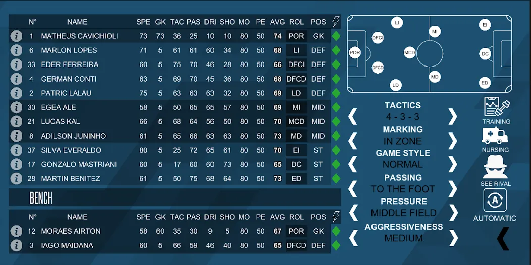 Mobile Football Manager (Мобильный футбольный менеджер)  [МОД Меню] Screenshot 2