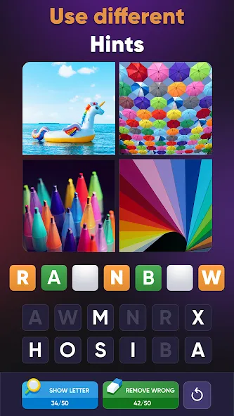 4 Pics 1 Word: Guessing Games  [МОД Меню] Screenshot 2