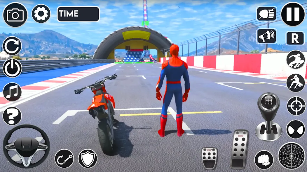 Superhero Tricky Bike Stunt (упергерой Трики Байк Стант)  [МОД Mega Pack] Screenshot 1