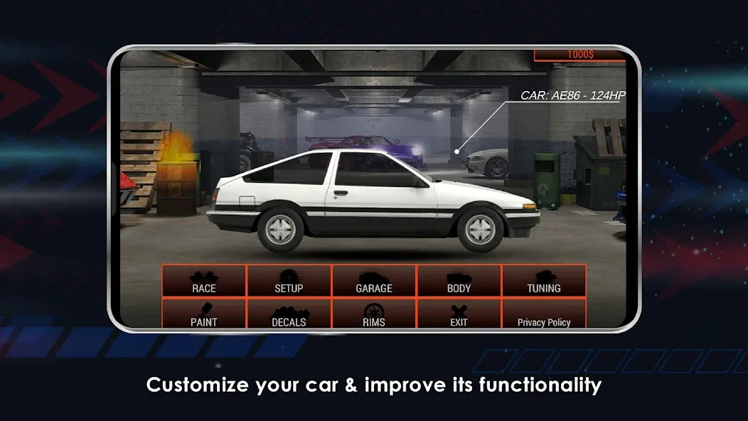 Japan Drag Racing (Драгрейсинг в Японии)  [МОД Menu] Screenshot 2