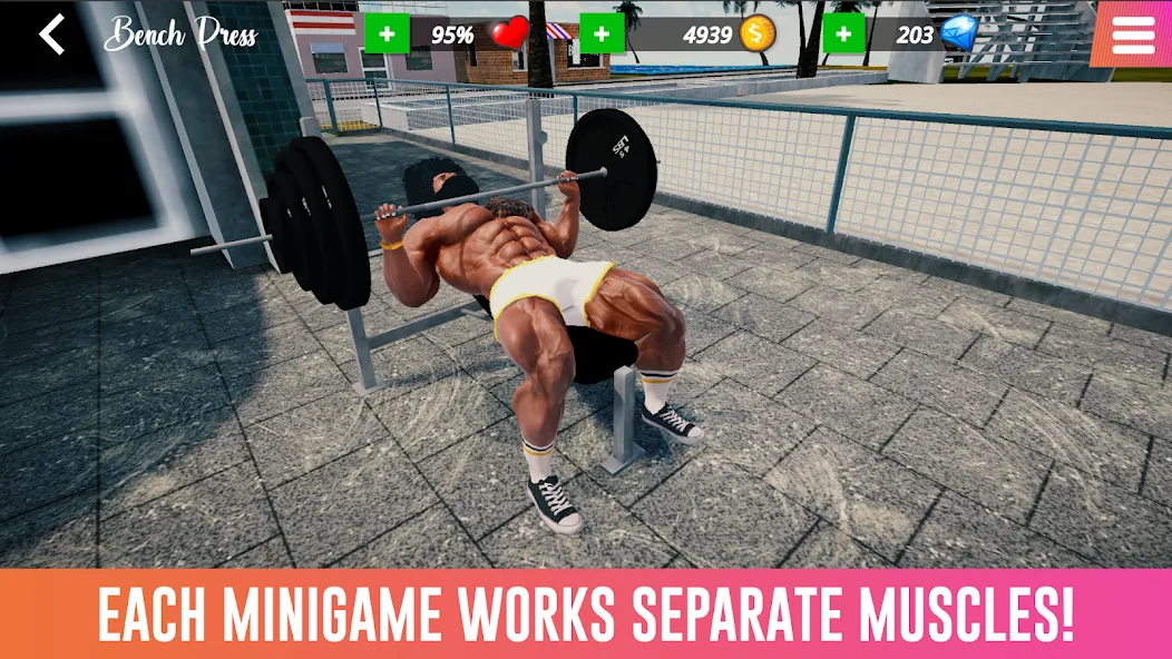 Iron Muscle IV - GYM simulator (Айрон Масл АйВи)  [МОД Бесконечные деньги] Screenshot 3