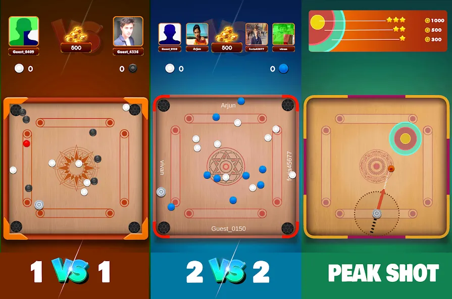 Carrom Board Clash : Pool game (Карром борд пул игра)  [МОД Много денег] Screenshot 4