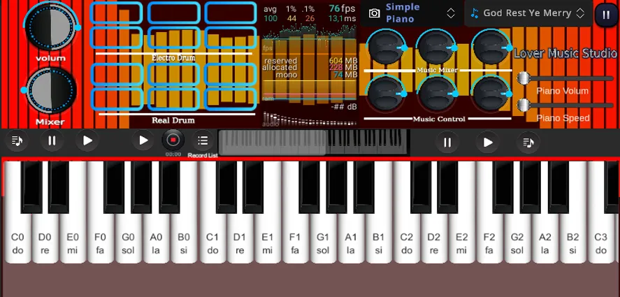 Org Piano:Real Piano Keyboard (Орг Пиано)  [МОД Бесконечные монеты] Screenshot 4