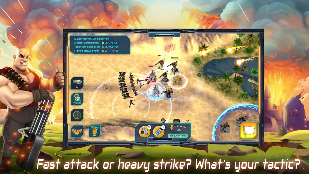 Boulder Base: Defense Strategy (Боулдер Бейс)  [МОД Бесконечные деньги] Screenshot 1