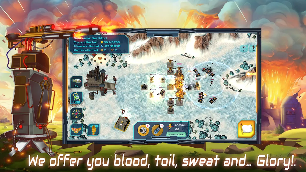 Boulder Base: Defense Strategy (Боулдер Бейс)  [МОД Бесконечные деньги] Screenshot 3