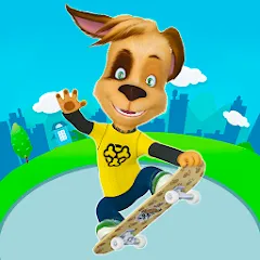 Взломанная Pooches: Skateboard  [МОД Menu] - полная версия apk на Андроид