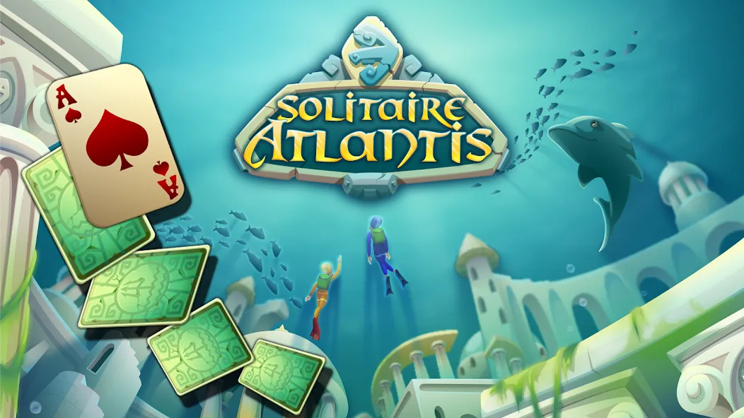 Solitaire Atlantis (олитэр Атлантис)  [МОД Mega Pack] Screenshot 1