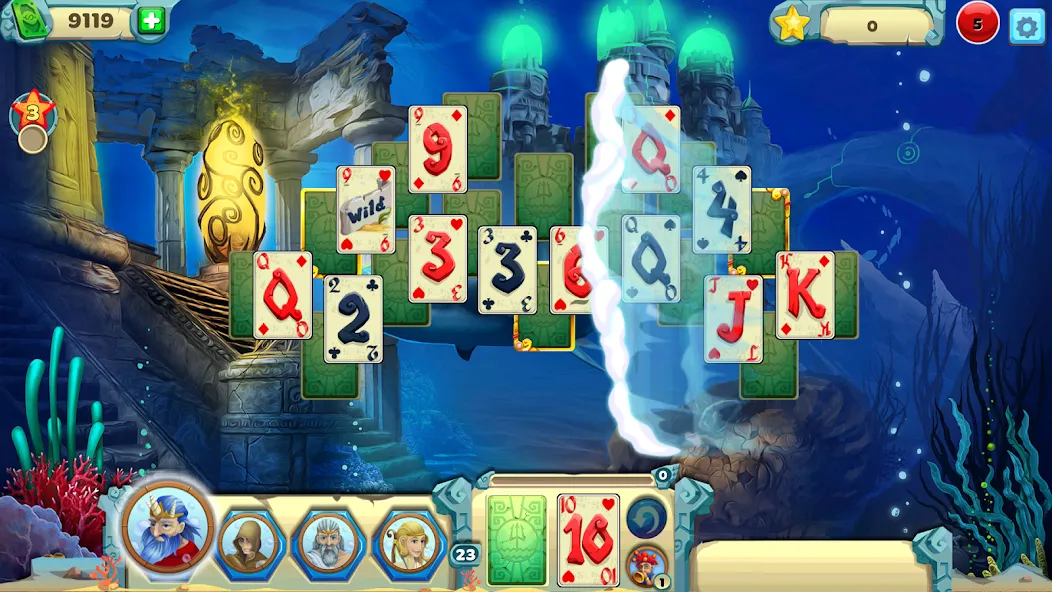 Solitaire Atlantis (олитэр Атлантис)  [МОД Mega Pack] Screenshot 2