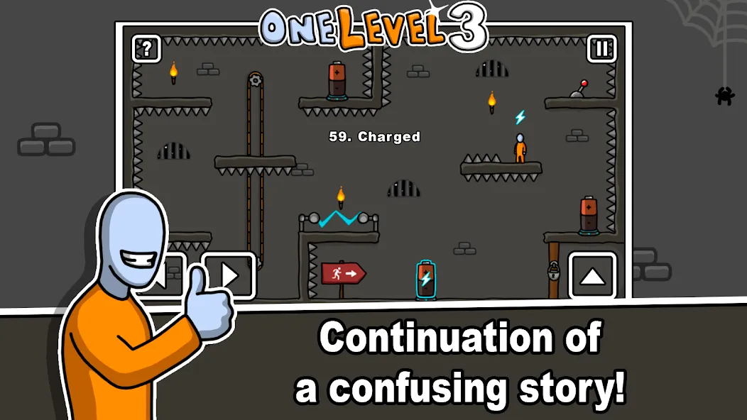 One Level 3 Stickman Jailbreak (Один Уровень 3)  [МОД Unlocked] Screenshot 1