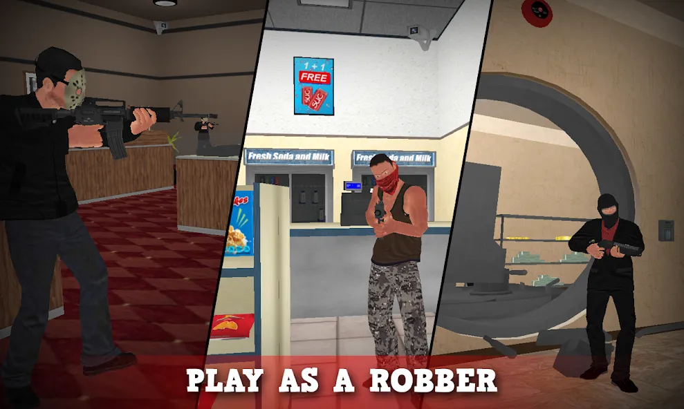 Justice Rivals 3 Cops&Robbers  [МОД Все открыто] Screenshot 2