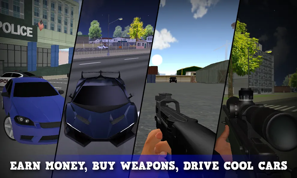 Justice Rivals 3 Cops&Robbers  [МОД Все открыто] Screenshot 3