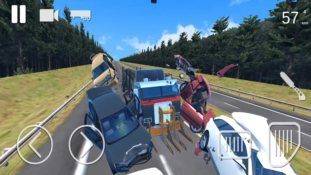 Truck Crash Simulator Accident (Симулятор ДТП с грузовиком)  [МОД Меню] Screenshot 2