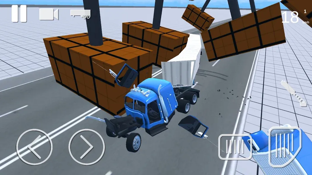 Truck Crash Simulator Accident (Симулятор ДТП с грузовиком)  [МОД Меню] Screenshot 3