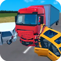 Скачать взломанную Truck Crash Simulator Accident (Симулятор ДТП с грузовиком)  [МОД Меню] - стабильная версия apk на Андроид